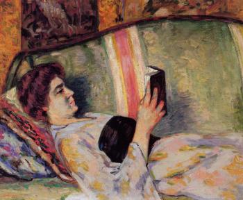 阿曼 吉約曼 Portrait of Marguerite Guillaumin Reading 阿曼 吉約曼 Portrait of Marguerite Guillaumin Reading